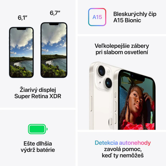 Apple iPhone 14 128GB Black - C | Záruka: 1 rok